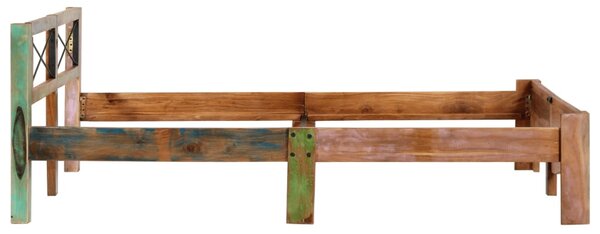 Okvir kreveta od masivnog obnovljenog drva 160 x 200 cm - Šarena / 160 x 200 cm