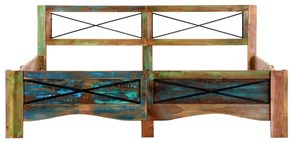 Okvir kreveta od masivnog obnovljenog drva 160 x 200 cm - Šarena / 160 x 200 cm