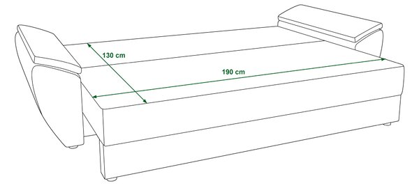 Zondo.hr Trosjed Radiant Bis (crna + smeđa). Akcija -20%. 1056839