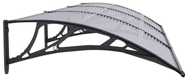 Nadstrešnica za vrata crna i prozirna 300 x 75 cm polikarbonat - Crna / 300 x 75 cm