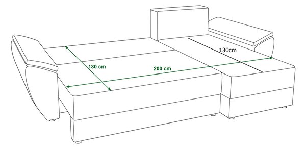Zondo.hr Kutna garnitura Radiant L2 (bež + krem) (D). Akcija -20%. 1057458