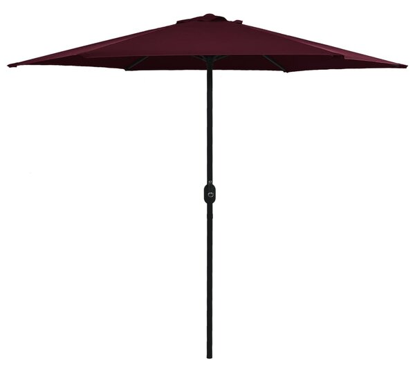 Vrtni suncobran s aluminijskim stupom 270 x 246 cm bordo - Crvena / N/A