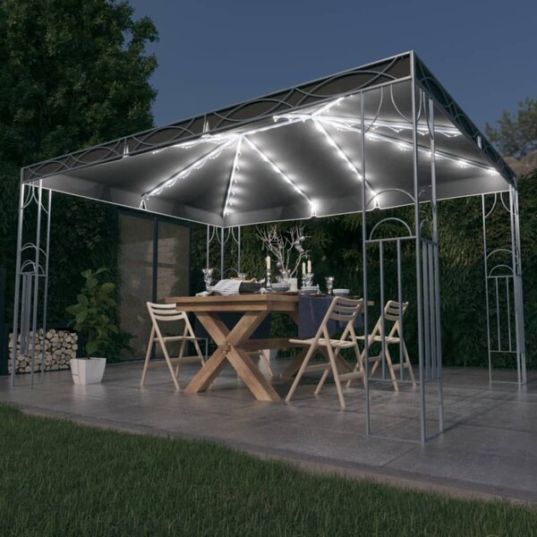 Sjenica s LED svjetlosnim trakama 400 x 300 cm antracit - Antracitno siva / 400 x 300 cm