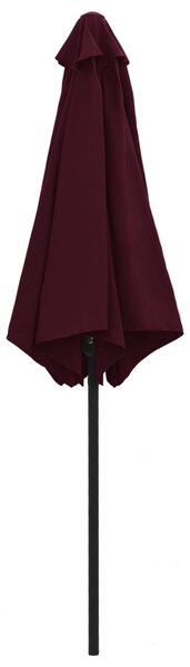 Vrtni suncobran s aluminijskim stupom 270 x 246 cm bordo - Crvena / N/A