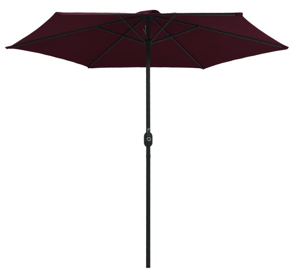 Vrtni suncobran s aluminijskim stupom 270 x 246 cm bordo - Crvena / N/A