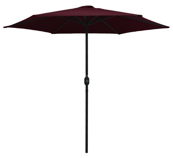 Vrtni suncobran s aluminijskim stupom 270 x 246 cm bordo - Crvena / N/A