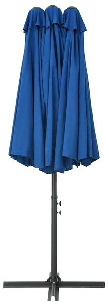 Vanjski suncobran s aluminijskim stupom 460 x 270 cm plavi - Plava / N/A
