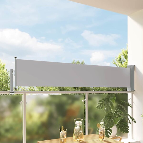 Uvlačiva bočna tenda za terasu 60 x 300 cm siva - Siva / 60 x 300 cm