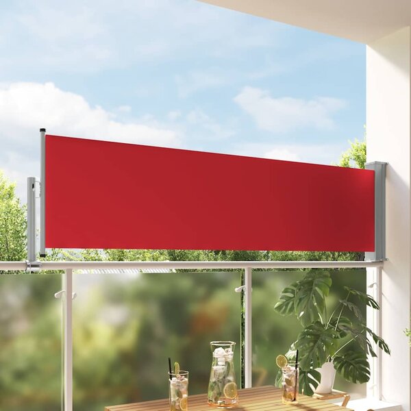 Uvlačiva bočna tenda za terasu 80 x 300 cm crvena - Crvena / 80 x 300 cm