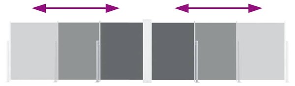 Uvlačiva bočna tenda 120 x 600 cm antracit - Antracitno siva / 117 x 600 cm