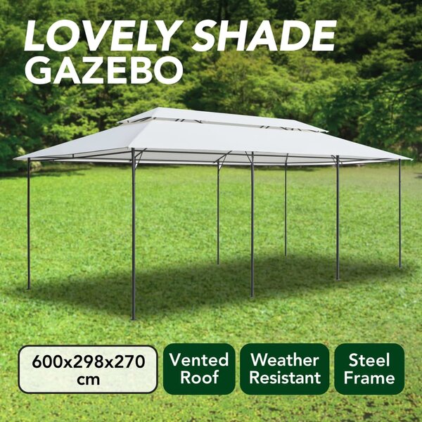 Sjenica 600 x 298 x 270 cm bijela 180 g/m² - Bijela / N/A