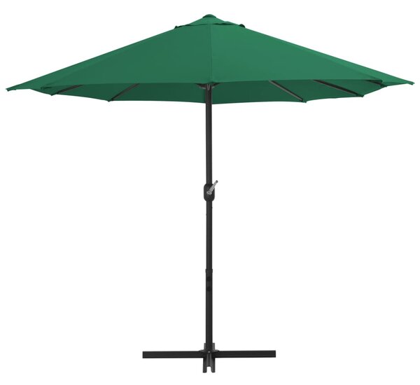 Vanjski suncobran s aluminijskim stupom 460 x 270 cm zeleni - Zelena / N/A