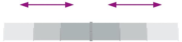 Uvlačiva bočna tenda za terasu 140 x 1200 cm antracit - Antracitno siva / 140 x 1200 cm