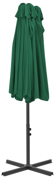 Vanjski suncobran s aluminijskim stupom 460 x 270 cm zeleni - Zelena / N/A