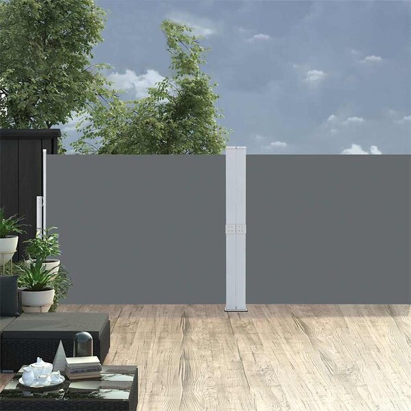 Uvlačiva bočna tenda za terasu 140 x 1200 cm antracit - Antracitno siva / 140 x 1200 cm