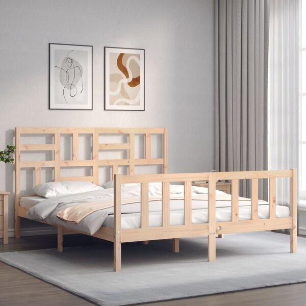 Okvir kreveta bez madraca 160 x 200 cm od masivne borovine - Smeđa / 160 x 200 cm