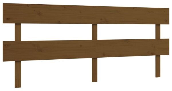 Okvir kreveta s uzglavljem boja meda 200x200cm od masivnog drva - Smeđa / 200 x 200 cm
