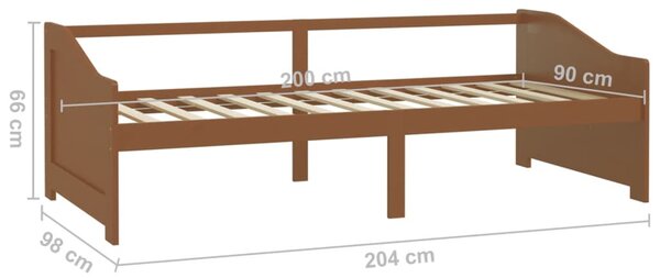 Trosjed / dnevni ležaj boja meda 90x200 cm od masivne borovine - Smeđa / N/A
