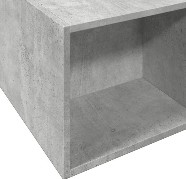 Okvir kreveta siva boja betona 160x200 cm od konstruiranog drva - Siva / 160 x 200 cm