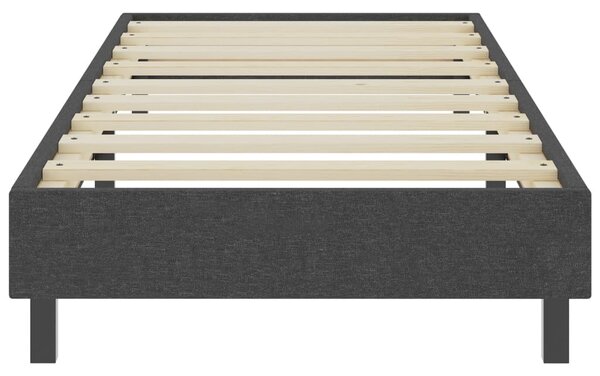 Krevet od tkanine s oprugama tamnosivi 100 x 200 cm - Siva / 100 x 200 cm