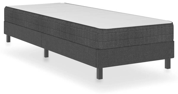 Krevet od tkanine s oprugama tamnosivi 100 x 200 cm - Siva / 100 x 200 cm