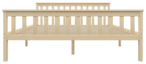 Okvir kreveta prirodna boja od masivne borovine 160 x 200 cm - Smeđa / 160 x 200 cm