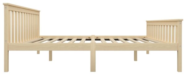 Okvir kreveta prirodna boja od masivne borovine 160 x 200 cm - Smeđa / 160 x 200 cm