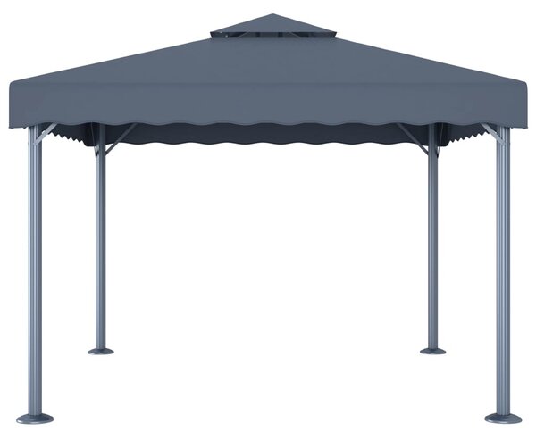 Sjenica s LED svjetlosnim trakama 300x300 cm antracit aluminij - Antracitno siva / N/A