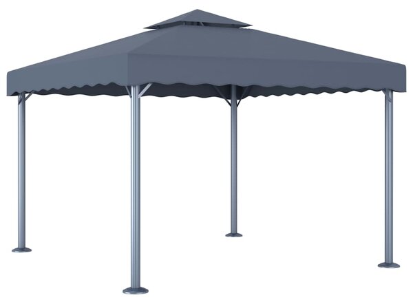 Sjenica s LED svjetlosnim trakama 300x300 cm antracit aluminij - Antracitno siva / N/A