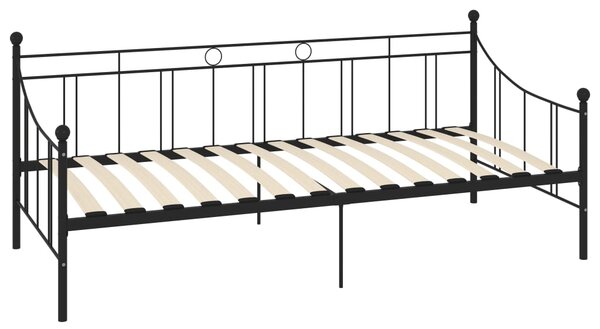 Okvir za dnevni ležaj crni metalni 90 x 200 cm - Crna / 90 x 200 cm