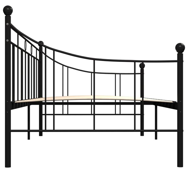Okvir za dnevni ležaj crni metalni 90 x 200 cm - Crna / 90 x 200 cm
