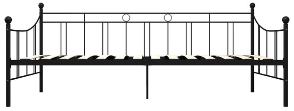 Okvir za dnevni ležaj crni metalni 90 x 200 cm - Crna / 90 x 200 cm