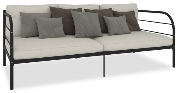 Okvir za dnevni ležaj crni metalni 90 x 200 cm - Crna / 90 x 200 cm