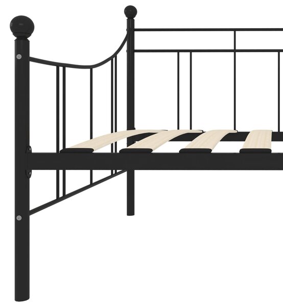 Okvir za dnevni ležaj crni metalni 90 x 200 cm - Crna / 90 x 200 cm