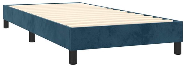 Box spring krevet s madracem tamnoplavi 80 x 200 cm baršunasti - Plava / 80 x 200 cm