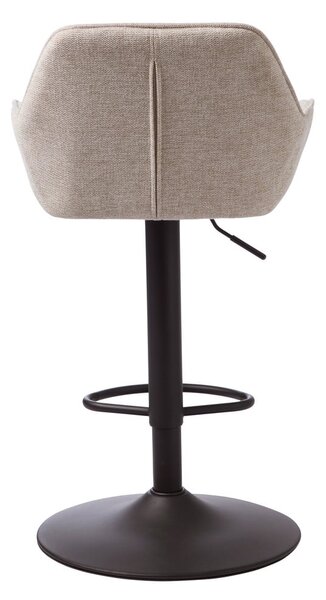Bež podstavljena barska stolica podesive visine/s naslonima za ruke (visine sjedala 65 cm) Nolan – Unique Furniture