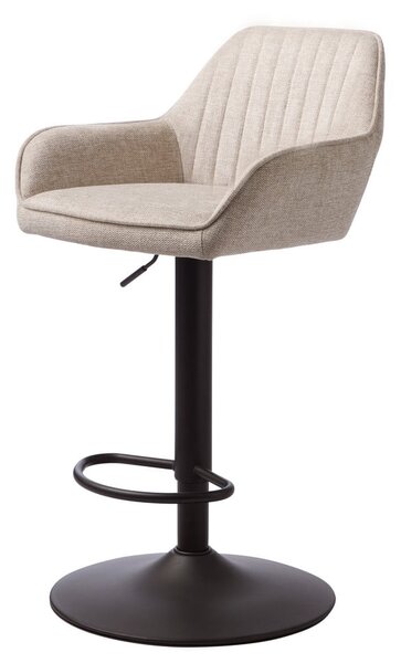 Bež podstavljena barska stolica podesive visine/s naslonima za ruke (visine sjedala 65 cm) Nolan – Unique Furniture