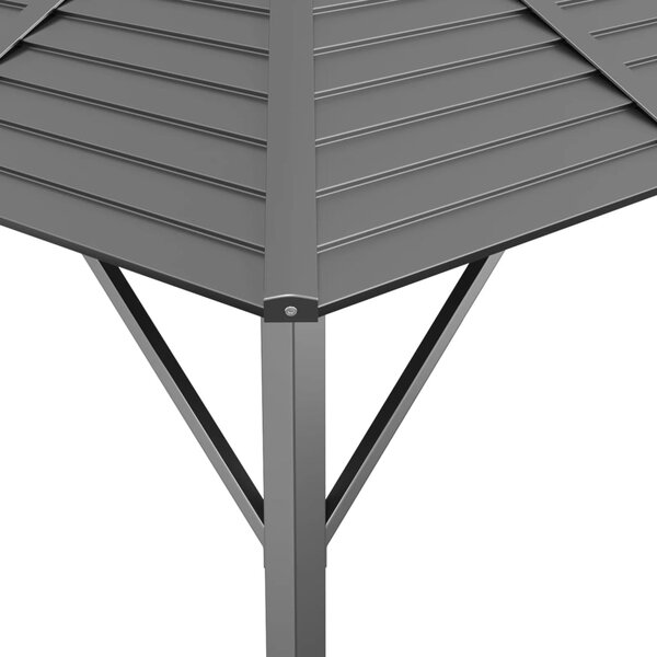 Sjenica s krovom 3 x 3 m antracit - Antracitno siva / 3 x 3 m