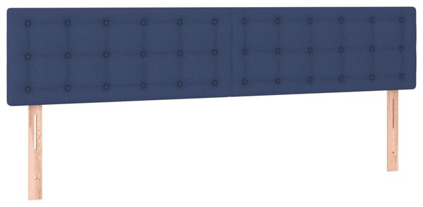 Krevet box spring s madracem LED plavi 200x200 cm od tkanine - Plava / 200 x 200 cm