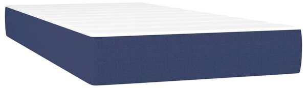 Krevet box spring s madracem LED plavi 200x200 cm od tkanine - Plava / 200 x 200 cm