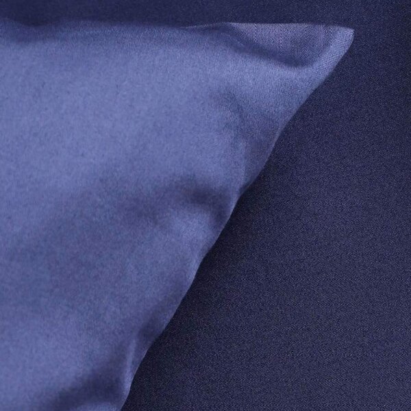 Posteljina s plahtom Saten Simply Dark Blue 140x200