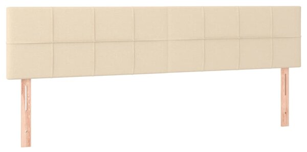Krevet box spring s madracem LED krem 180x200 cm od tkanine - Krema / 180 x 200 cm