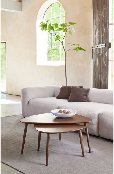 Smeđi stolići za kavu u setu 2 kom u dekoru hrasta 70x100 cm Adda – Unique Furniture