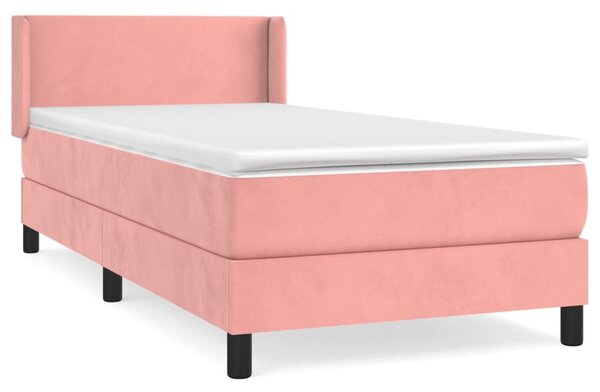 Box spring krevet s madracem ružičasti 80 x 200 cm baršunasti - Ružičasti / 80 x 200 cm