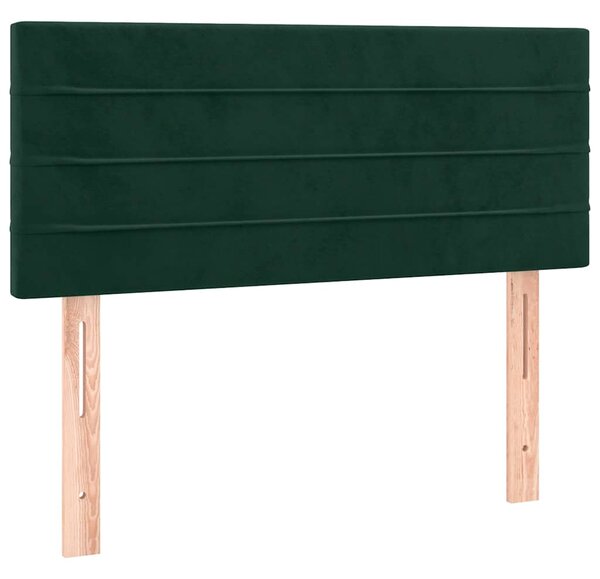 Box spring krevet s madracem tamnozeleni 80 x 200 cm baršunasti - Zelena / 80 x 200 cm