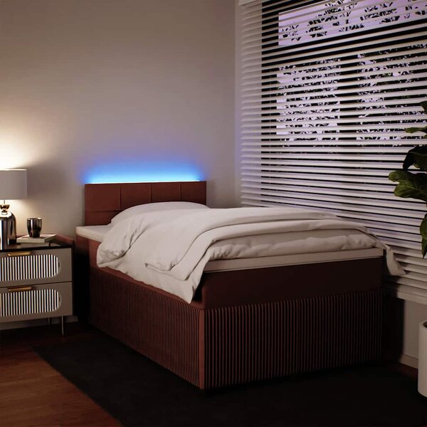 Box spring krevet s madracem ružičasti 120 x 200 cm baršunasti - Ružičasti / 120 x 200 cm