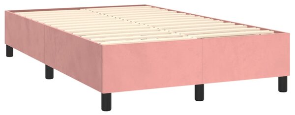 Box spring krevet s madracem ružičasti 120 x 200 cm baršunasti - Ružičasti / 120 x 200 cm
