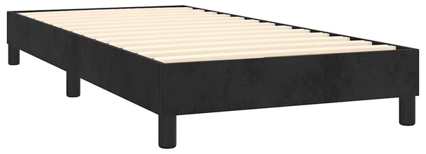 Box spring krevet s madracem crni 90x200 cm baršunasti - Crna / 90 x 200 cm