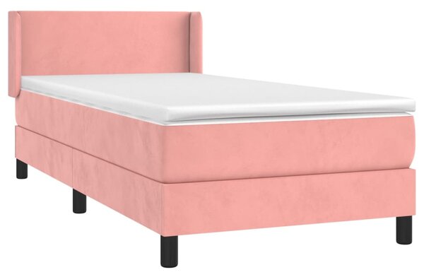 Box spring krevet s madracem ružičasti 80 x 200 cm baršunasti - Ružičasti / 80 x 200 cm