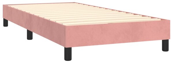 Box spring krevet s madracem ružičasti 90x200 cm baršunasti - Ružičasti / 90 x 200 cm